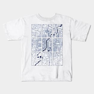 Ahmedabad, Gujarat, India City Map Typography - Coastal Kids T-Shirt